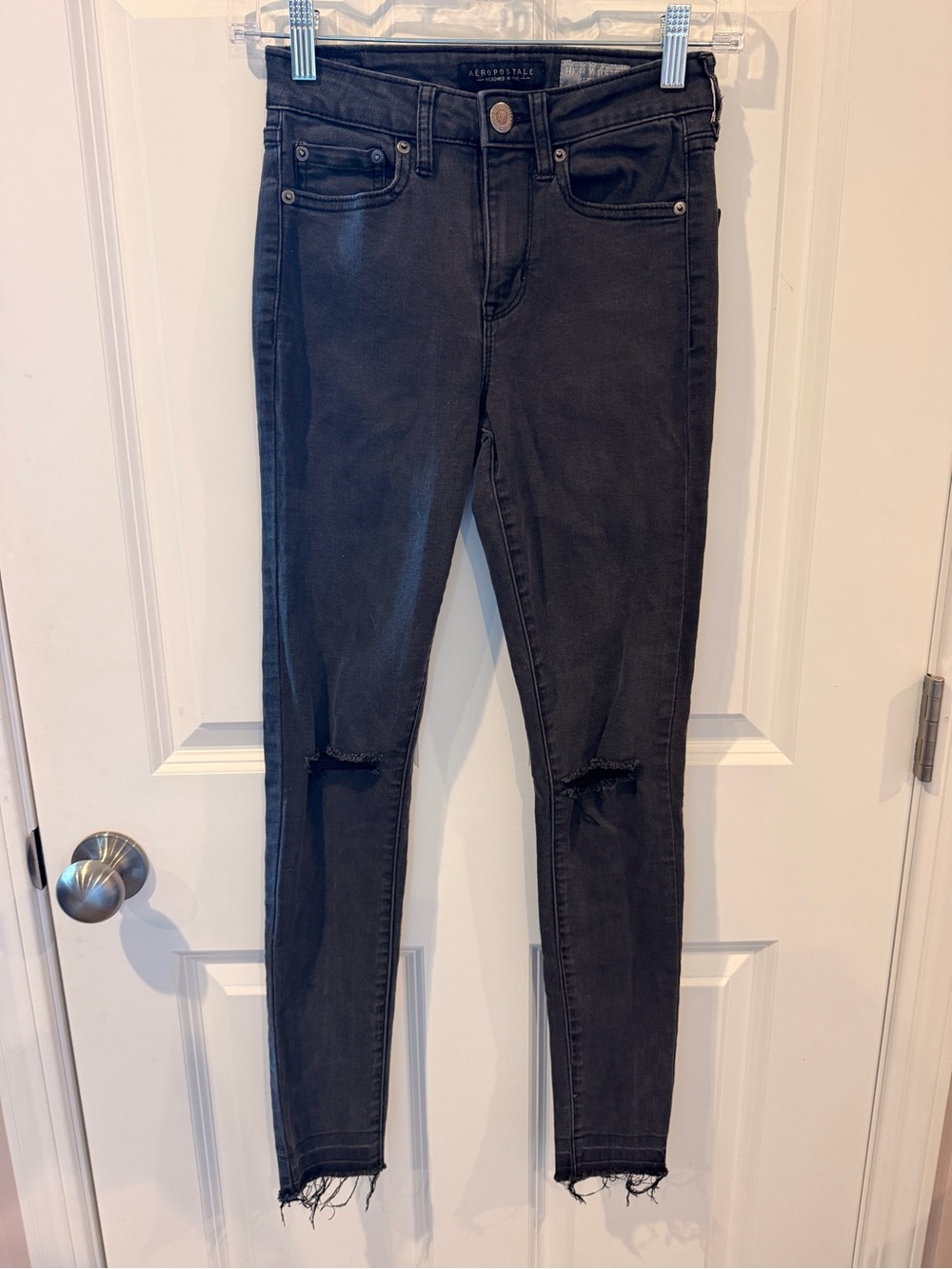 Aeropostale High Waisted Black Jeggings Size 0